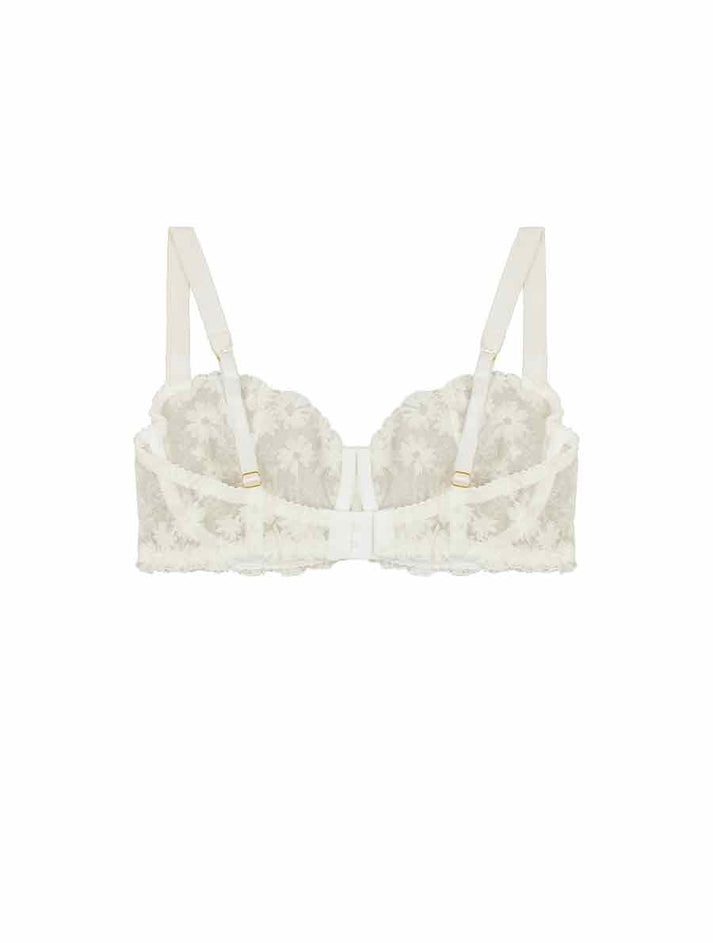 2 x 32B 32 B M&S bras WHITE full cup & balcony padded UNDERWIRED fleur lace  BNWT