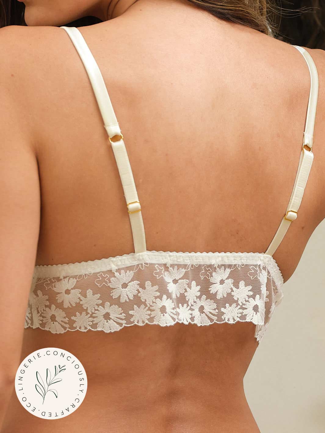 Daisy floral embroidered on sale bra, boudoir lingerie, underwired bra, floral lingerie