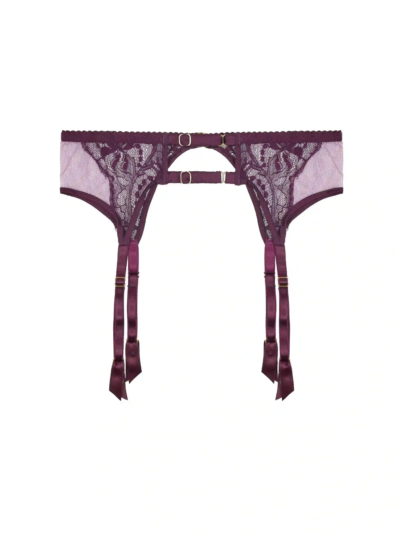 Burgundy Luxury Lace Garter Belt Fleur of England Burgundy Luxury Lace Garter Belt Fleur of England