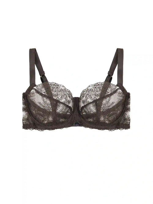 FleurOfEngland Kyra Brown Balcony Bra