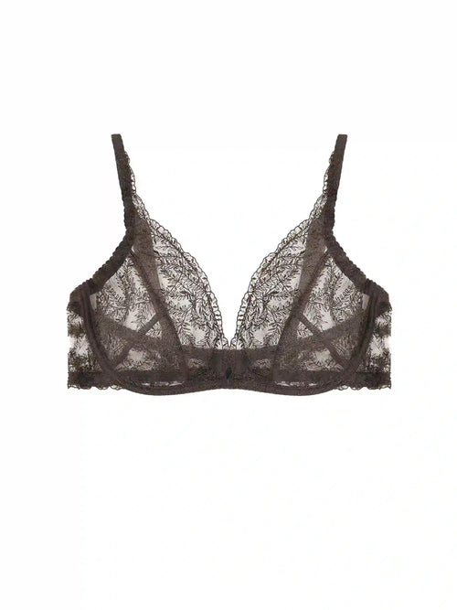 FleurOfEngland Kyra Brown Plunge Bra