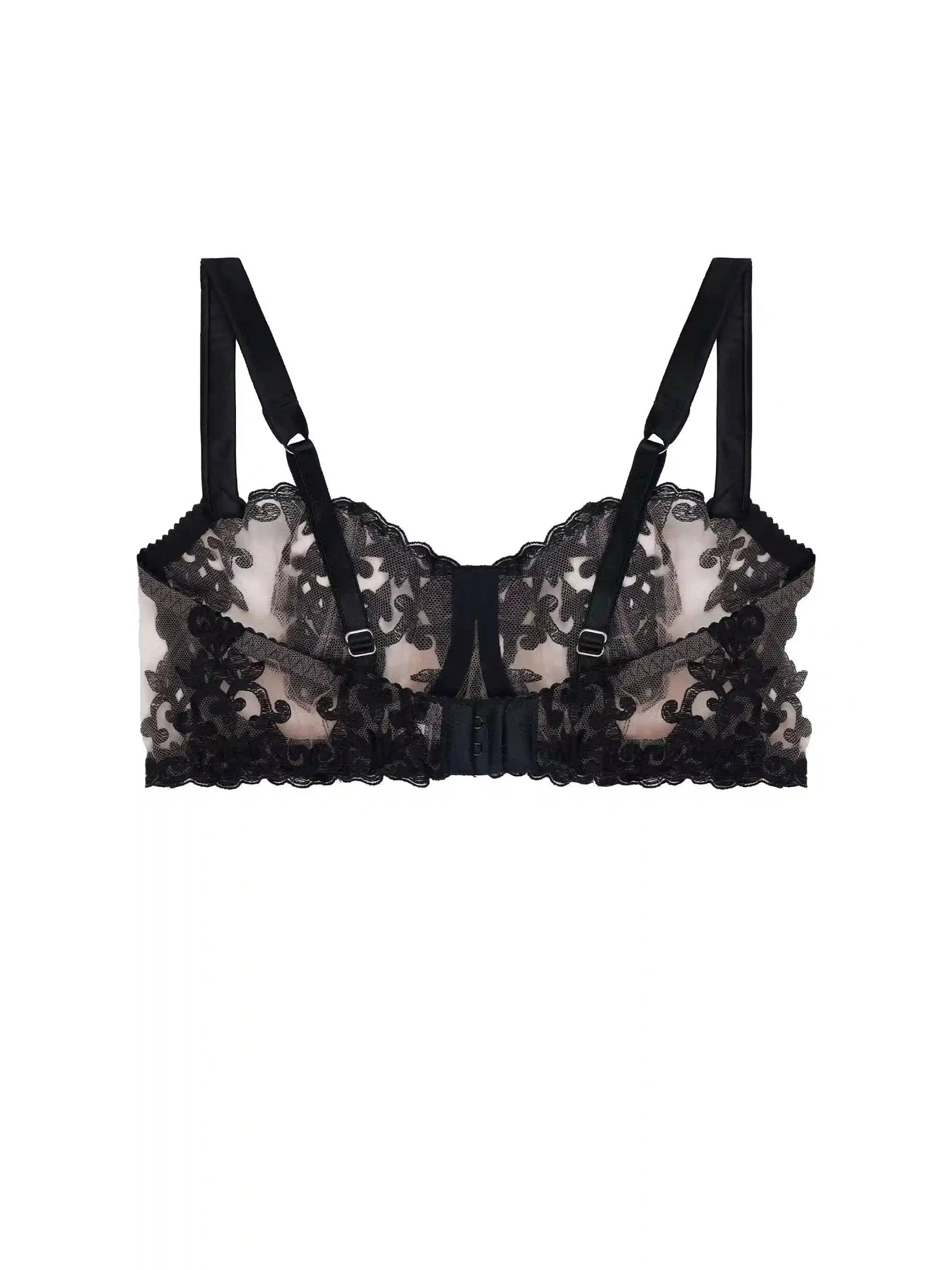FleurOfEngland Onyx Black Balcony Bra