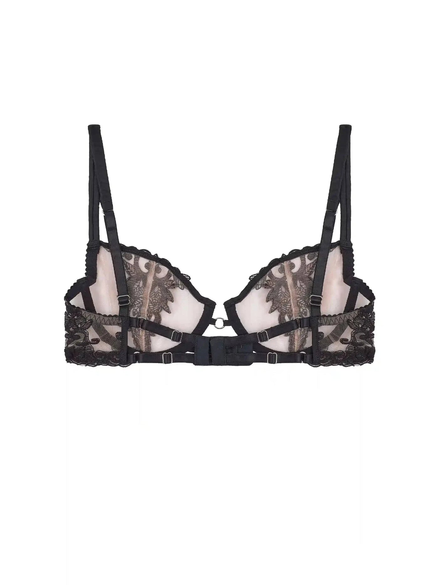 FleurOfEngland Onyx Black Demi Bra