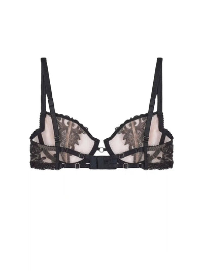 FleurOfEngland Onyx Black Demi Bra
