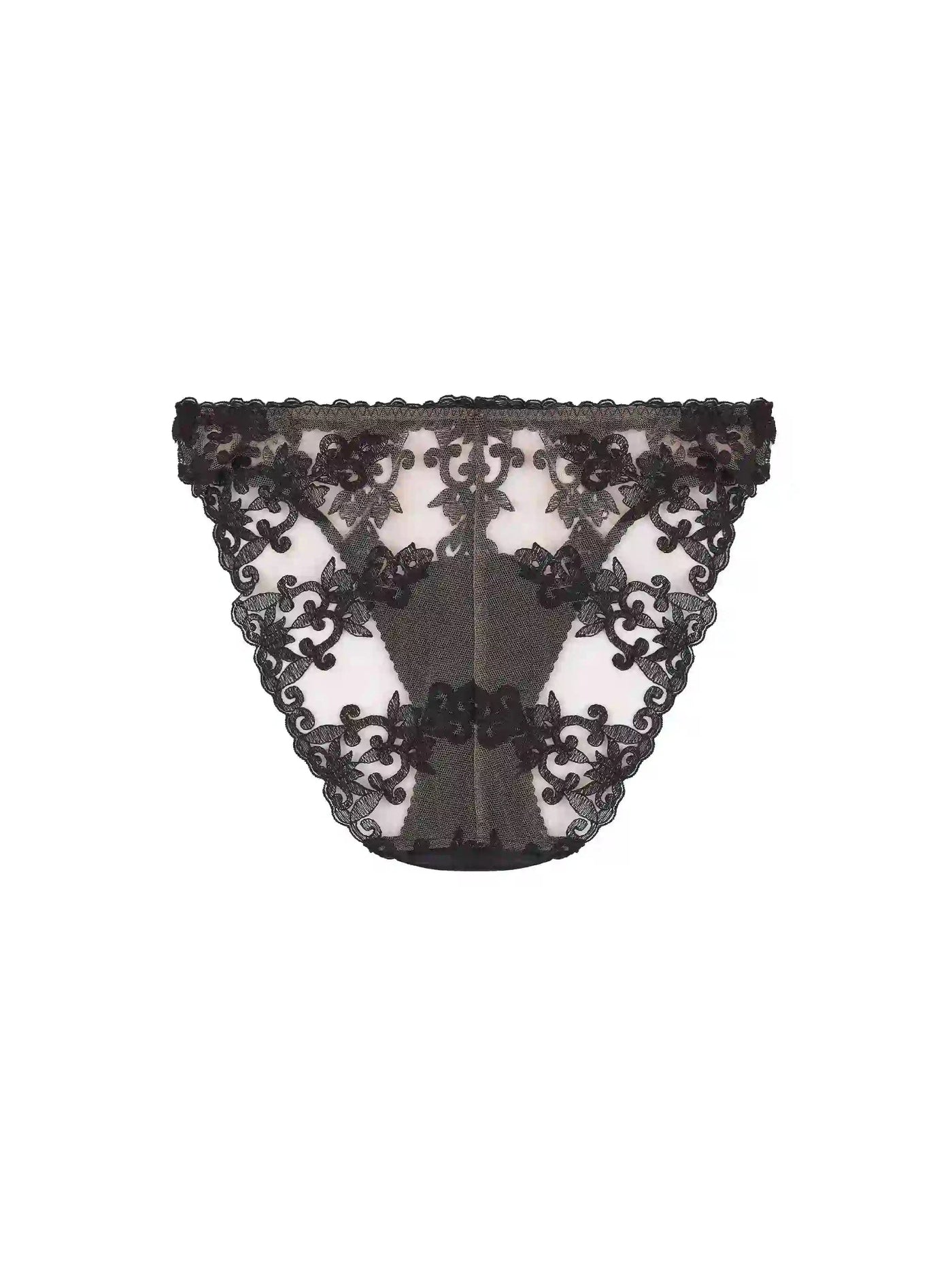 FleurOfEngland Onyx Black Embroidered Brief