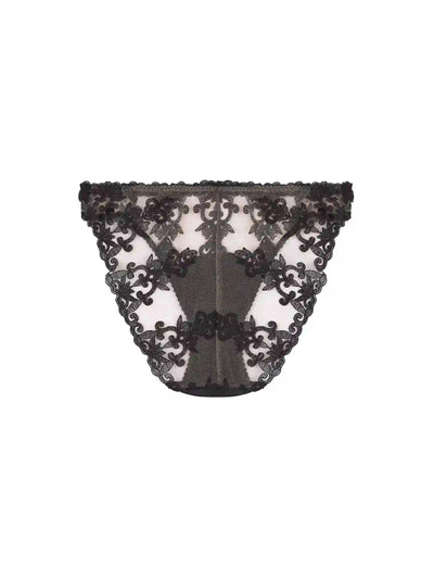 FleurOfEngland Onyx Black Embroidered Brief