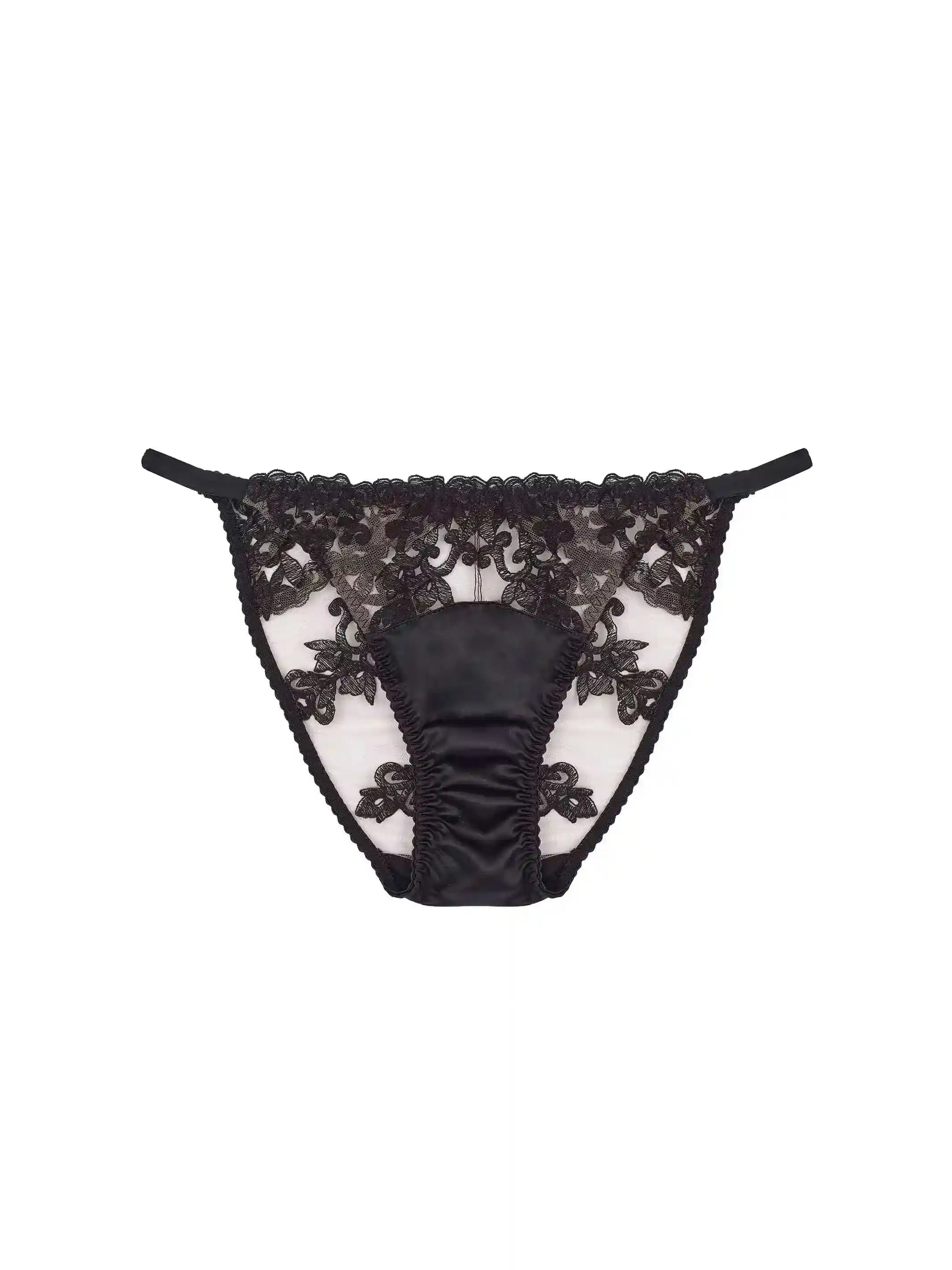 Open-Back Luxury brief in black – Fleur of England