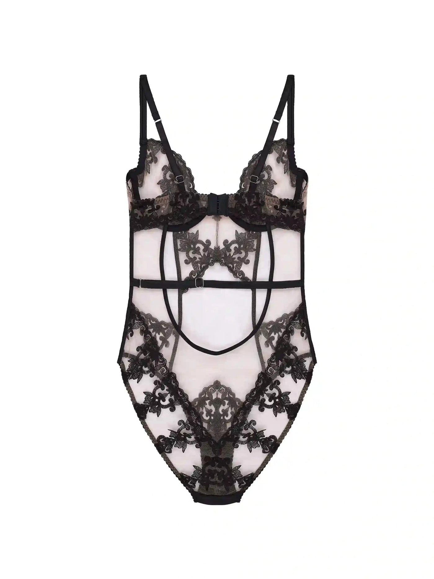 FleurOfEngland Onyx Embroidered Bodysuit