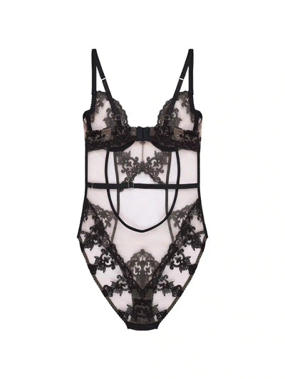 FleurOfEngland Onyx Embroidered Bodysuit
