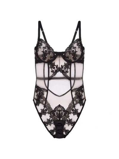 FleurOfEngland Onyx Embroidered Bodysuit