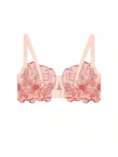 FleurOfEngland Rosa Embroidered Balcony Bra