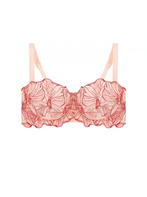 FleurOfEngland Rosa Embroidered Balcony Bra