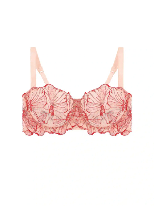 FleurOfEngland Rosa Embroidered Balcony Bra