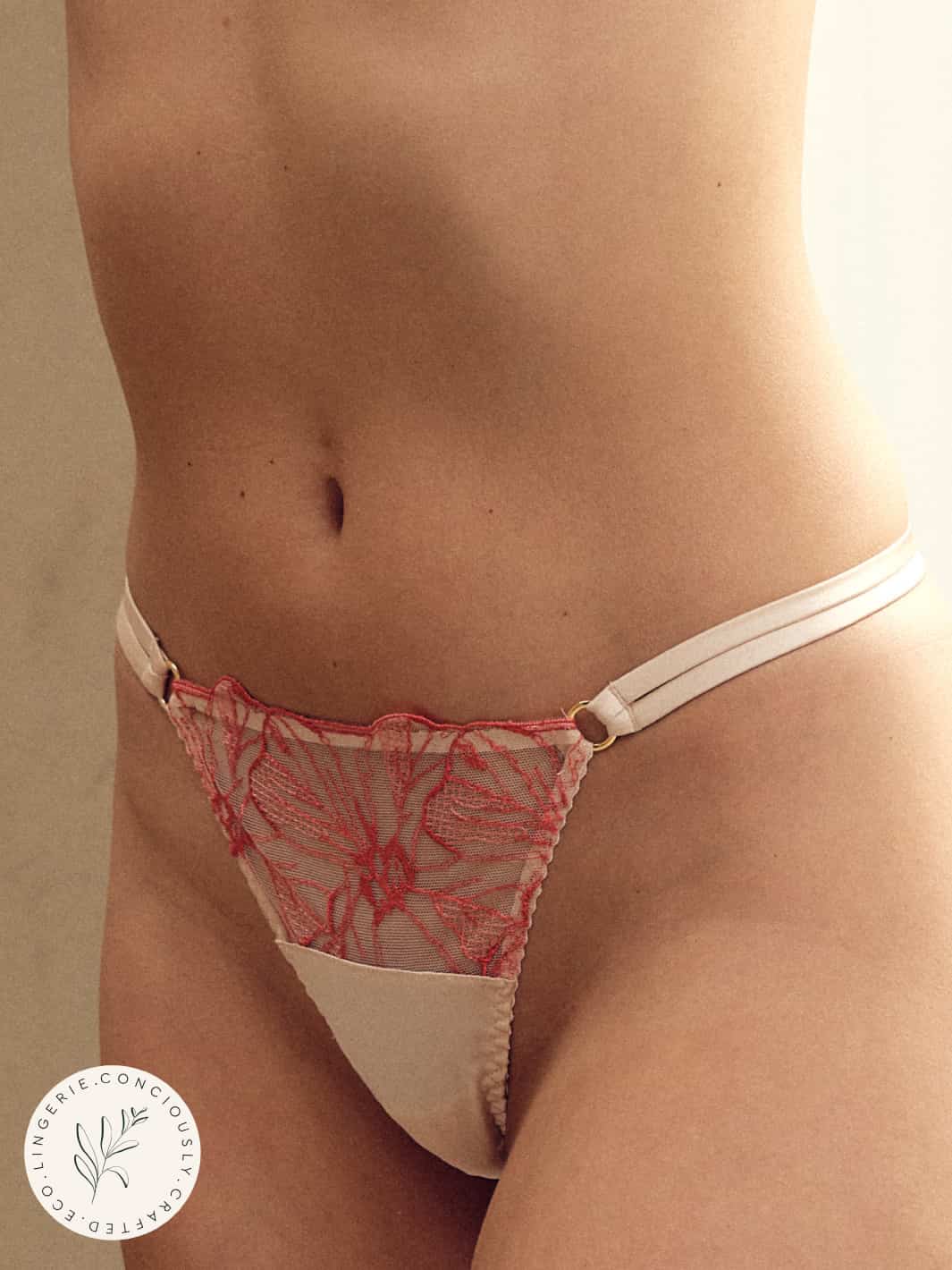 FleurOfEngland Rosa Silk Thong