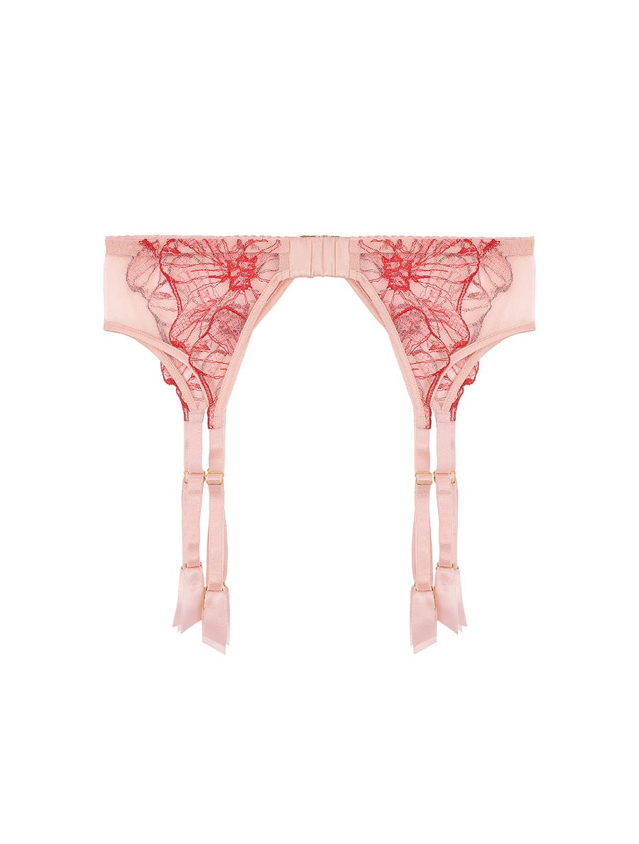 Luxury Pink Embroidered Suspender Belt – Fleur of England