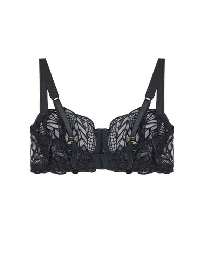 FleurOfEngland Roxy Black Balcony Bra
