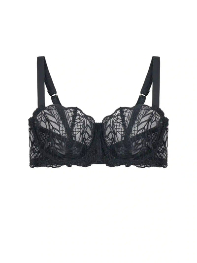 FleurOfEngland Roxy Black Balcony Bra