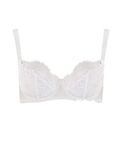 FleurOfEngland Signature Lace Balcony Bra-White