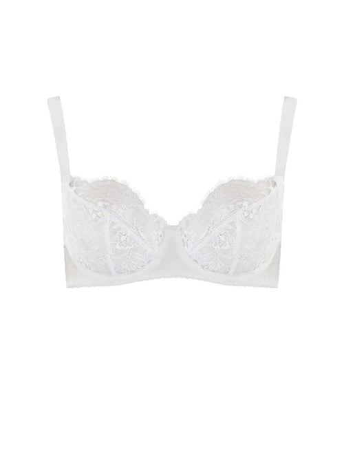 FleurOfEngland Signature Lace Balcony Bra-White