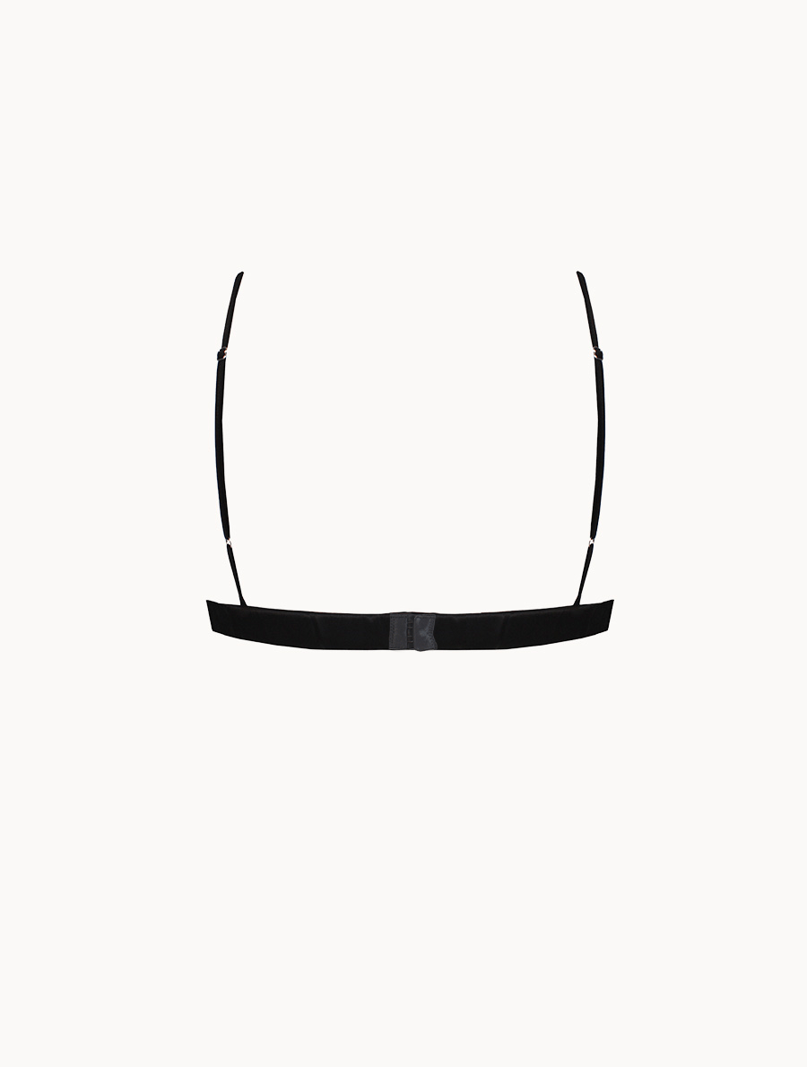 FleurOfEngland Signature Lace Boudoir Bra - Black