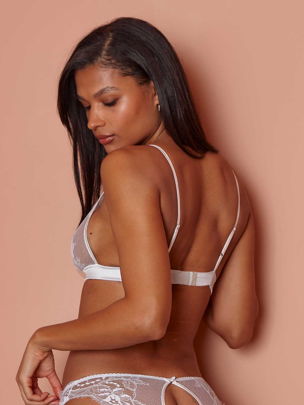 FleurOfEngland Signature Lace Boudoir Bra - White