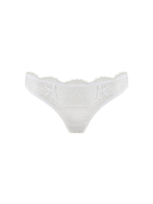 FleurOfEngland Signature Lace Thong - White