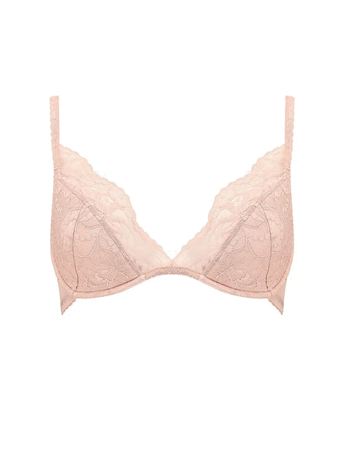 FleurOfEngland Signature Padded Plunge Bra - Blush
