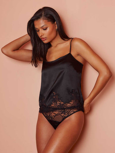 FleurOfEngland Signature Silk Camisole - Black