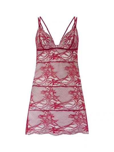 FleurOfEngland Simone Red Lace Babydoll