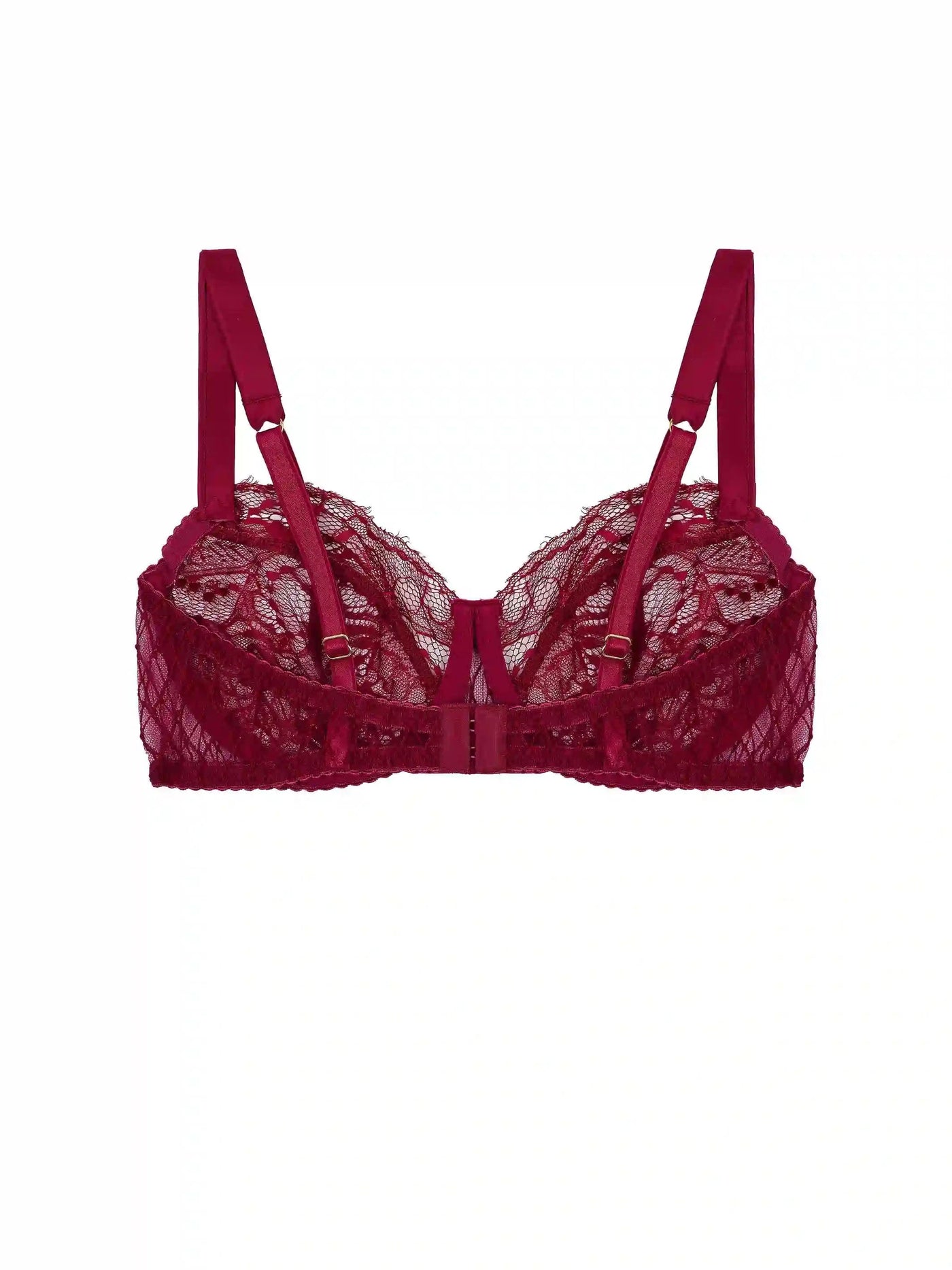 FleurOfEngland Simone Red Lace Balcony Bra