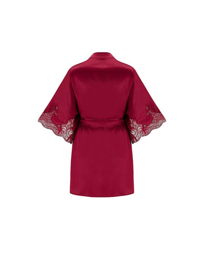 FleurOfEngland One Size Simone Red Silk Robe
