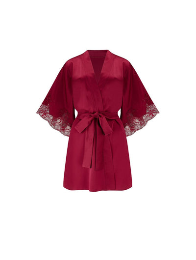 FleurOfEngland One Size Simone Red Silk Robe