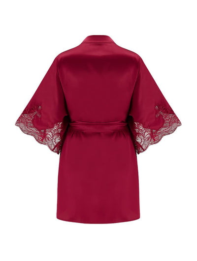 FleurOfEngland One Size Simone Red Silk Robe