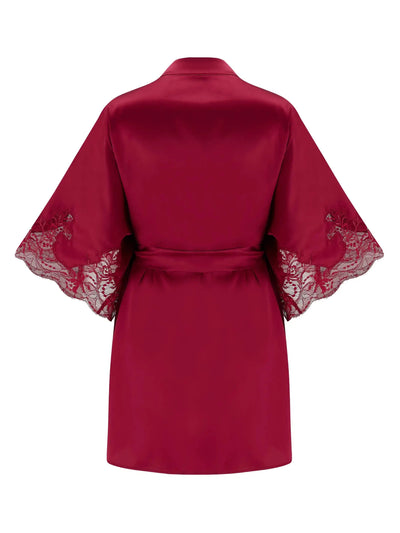 FleurOfEngland One Size Simone Red Silk Robe