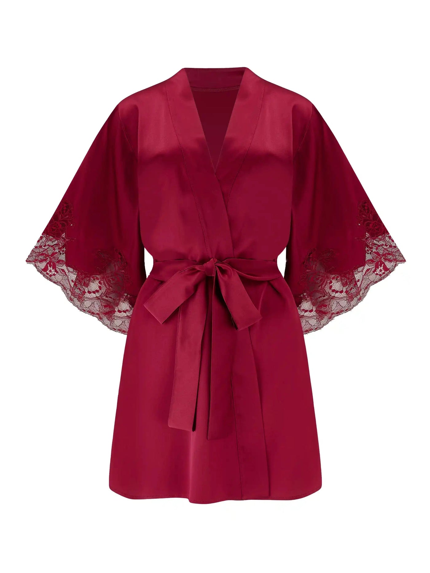 FleurOfEngland One Size Simone Red Silk Robe