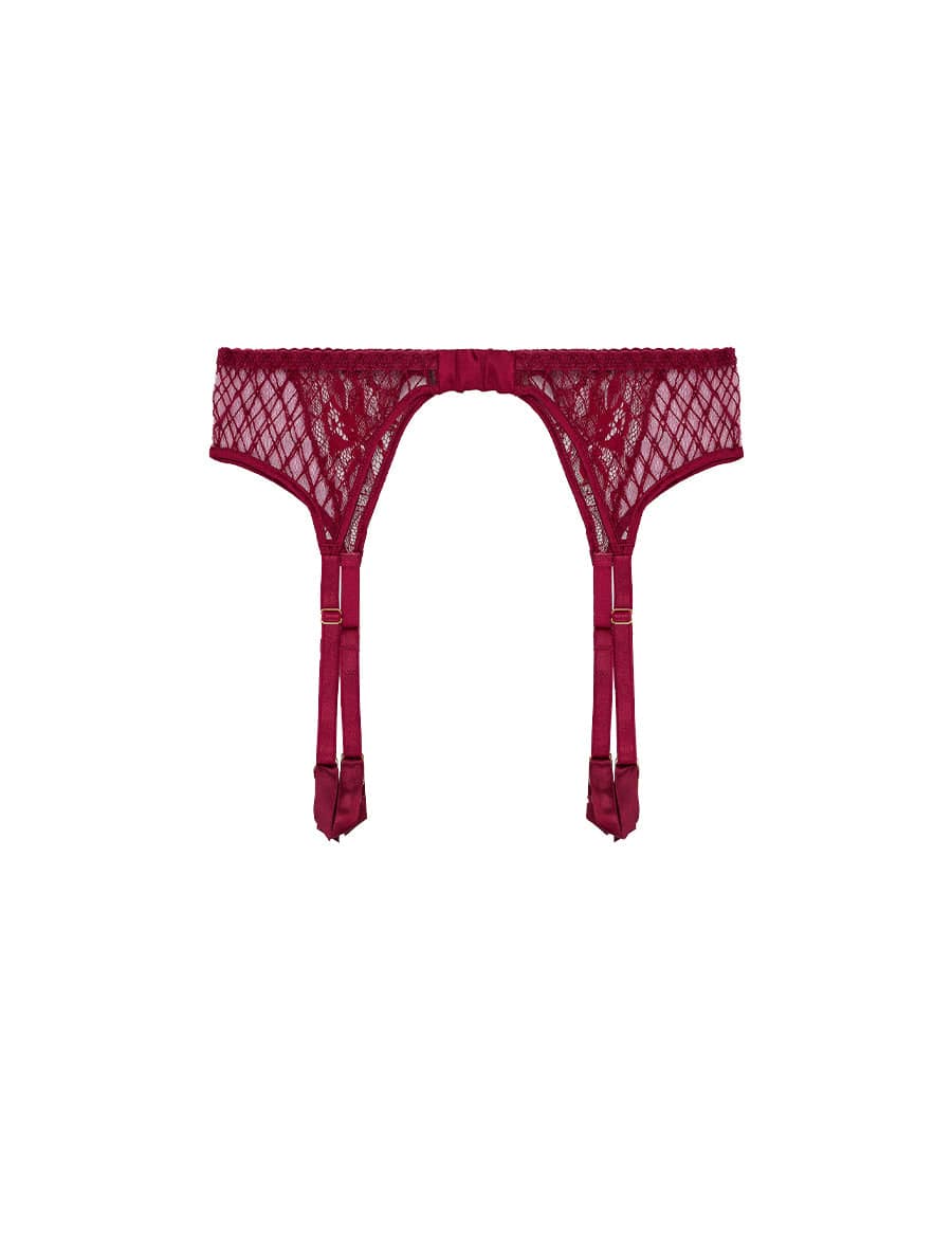 FleurOfEngland Simone Red Suspender Belt