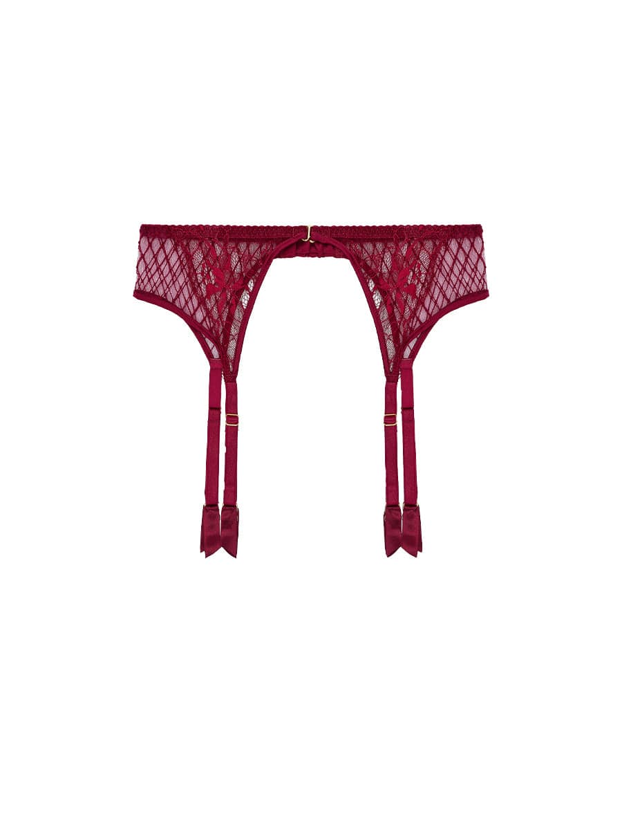 FleurOfEngland Simone Red Suspender Belt