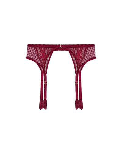 FleurOfEngland Simone Red Suspender Belt