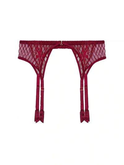 FleurOfEngland Simone Red Suspender Belt
