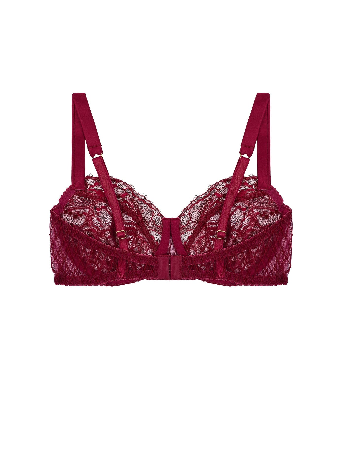 Simone Red Lace Balcony Bra