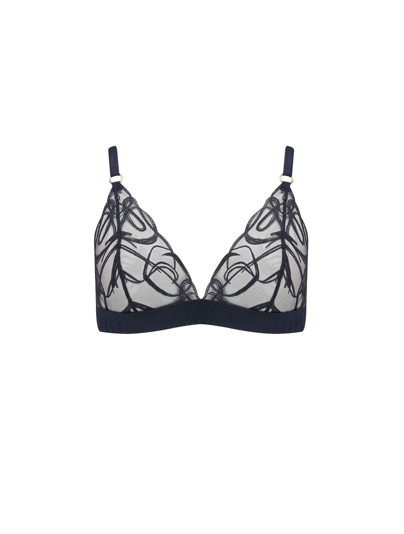 Buy Calvin Klein Floral Lace Lace Plunge Black Bra from Next Malta