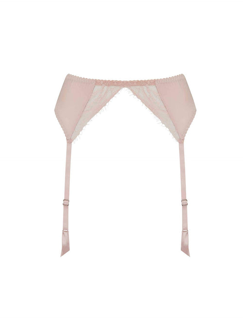 Fleur Of England Signature Suspender Belt - Blush