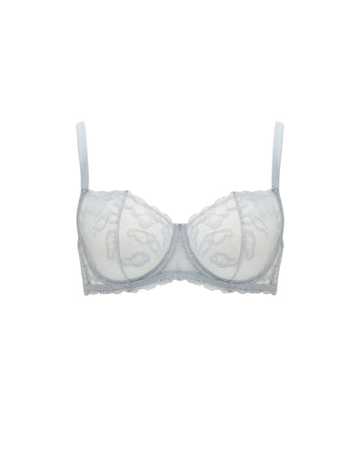 Front of Fleur of England balcony bra curve from the Sigrid collection.