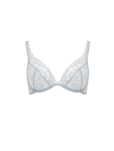 Front of Fleur of England plunge bra from Sigrid collection.